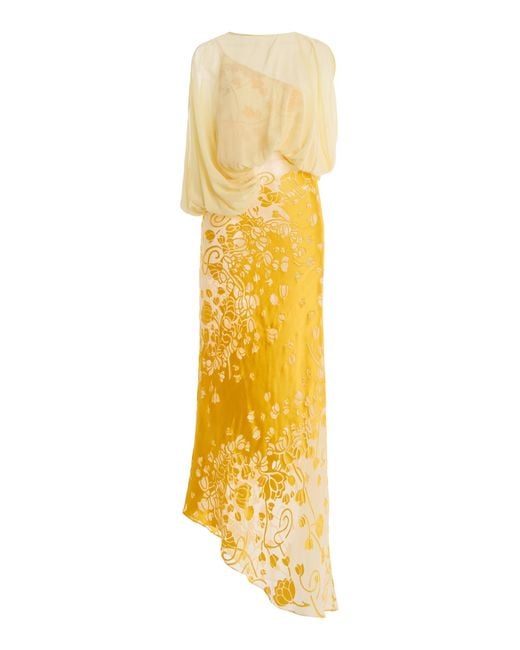 Christopher Esber Metallic Exclusive Cumulus Burnout Maxi Dress