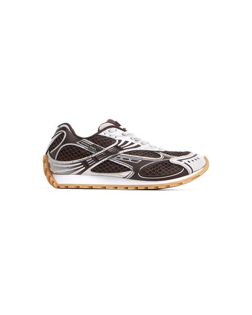 Bottega Veneta Brown Orbit Fishnet Sneakers