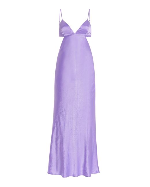 Third Form Purple Crush Satin Midi Dress