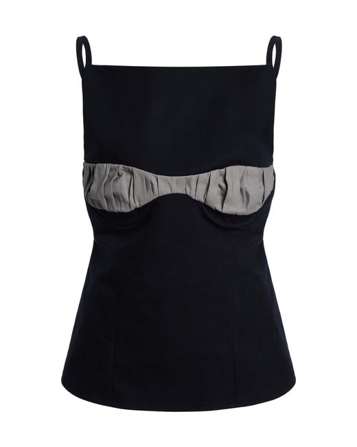 Marni Black Applique-Detail Cotton Tank Top