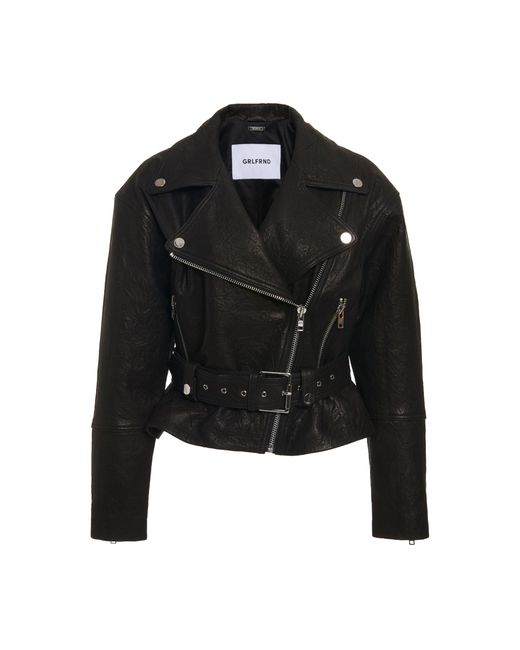GRLFRND Black Charlie Leather Moto Jacket