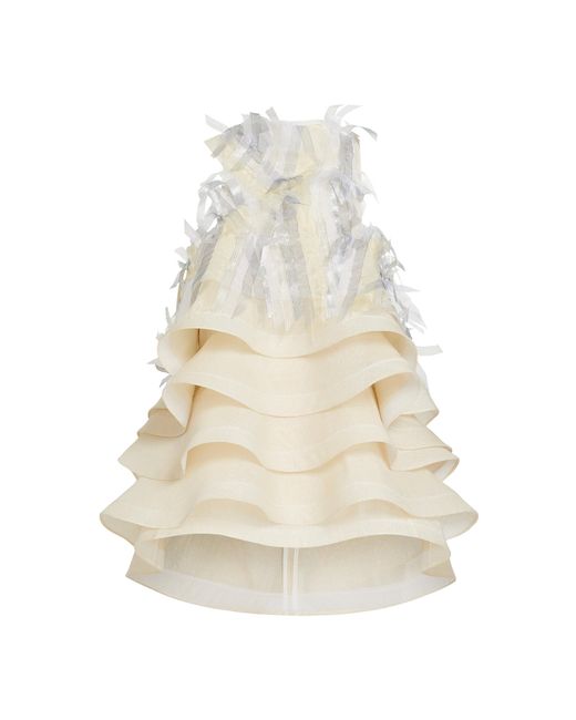 Maticevski White Luminescence Silk Organza Top