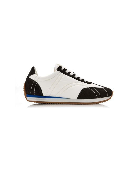 Totême  Multicolor Quilted Suede-Trimmed Sneakers