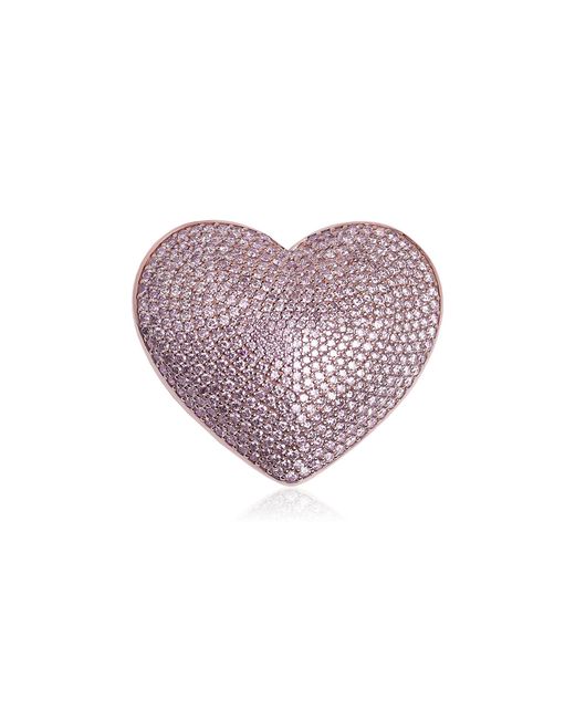Ashna Mehta Purple Diamonds Heart 18K Bag Charm