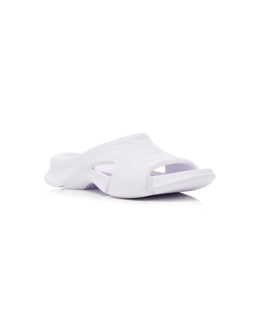 Balenciaga Mold Rubber Slide Sandals in White | Lyst