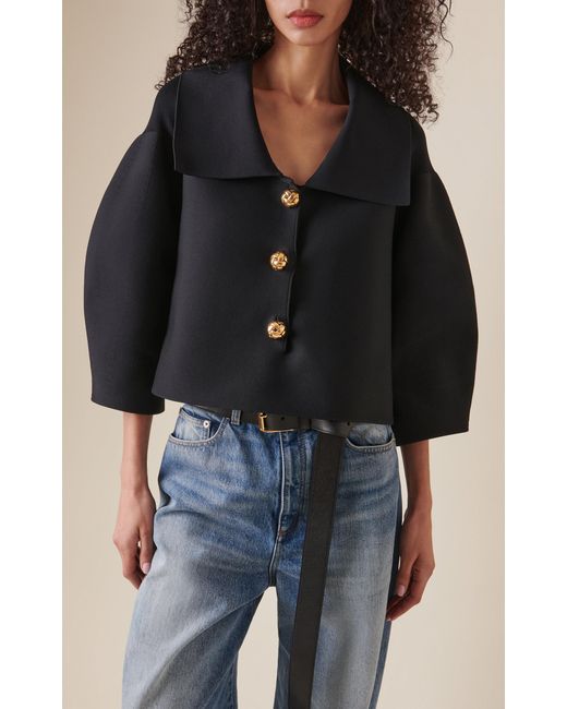 Givenchy Black Cocoon Buttoned Jacket