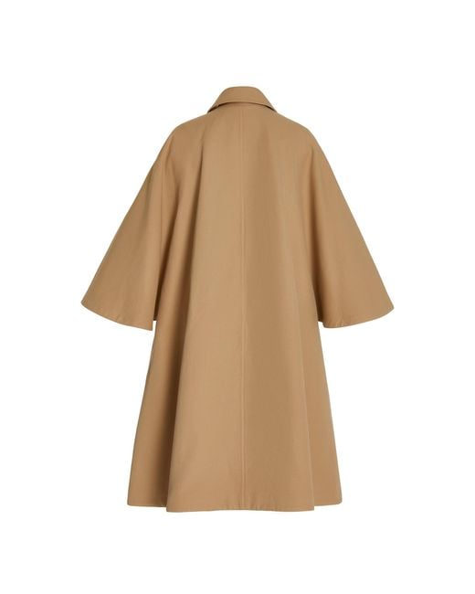 Max Mara Jader Double-breasted Cotton Gabardine Trench Cape