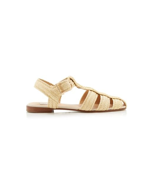 Gabriela Hearst Metallic Lynn Raffia Fisherman Sandals