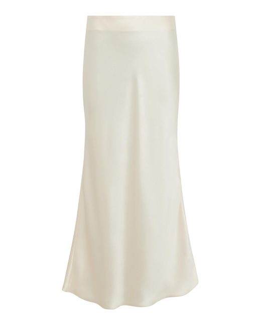Gabriela Hearst White Frei Silk Maxi Skirt