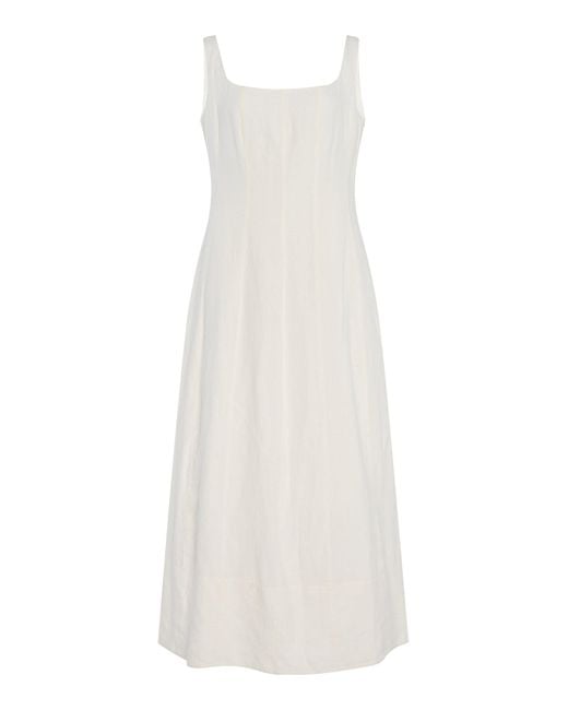 Jenni Kayne White Kinney Linen Midi Dress