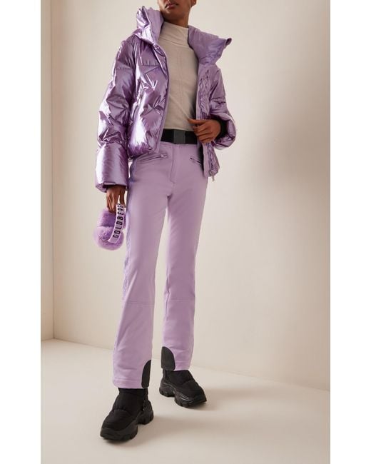 Goldbergh Glamstar Metallic Down Ski Jacket in Purple Lyst
