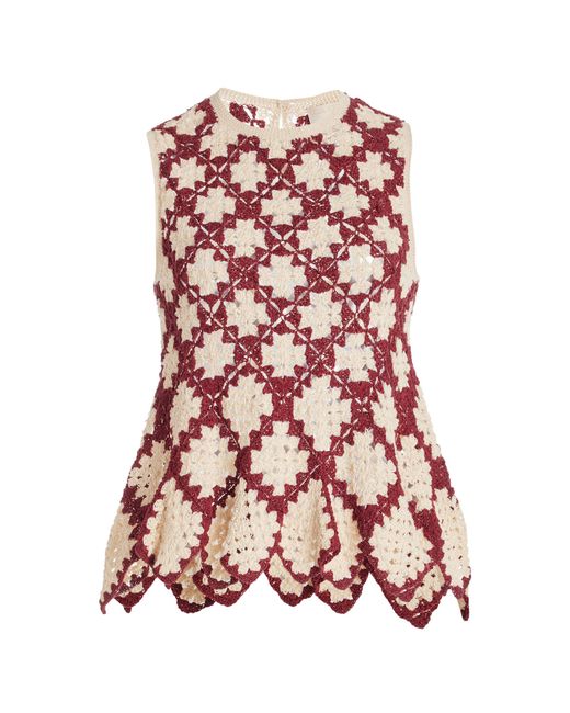 Ulla Johnson Red Boden Fitted Knit Top
