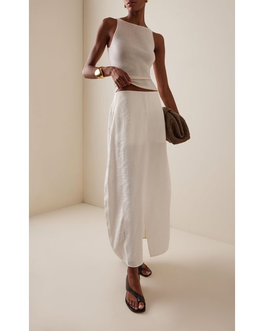 Lisa Yang White Lynette Cashmere Top