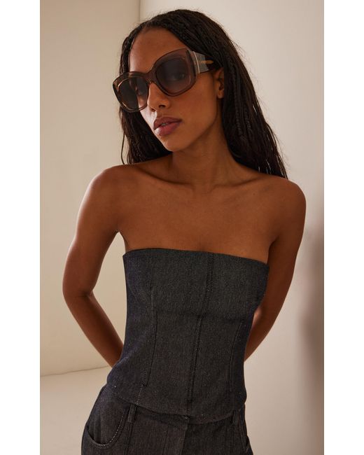 Givenchy Brown Bold Square-Frame Acetate Sunglasses