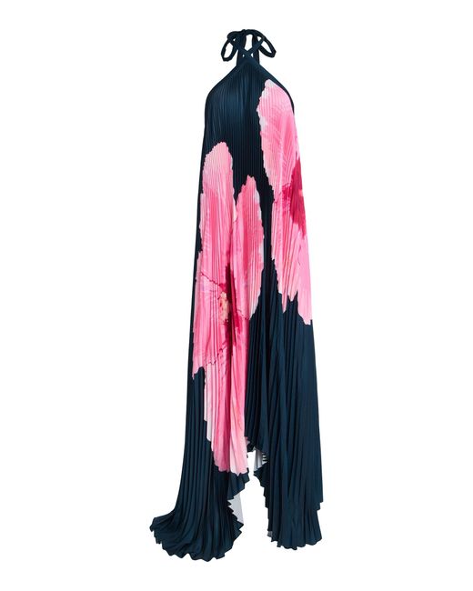 L'idée Multicolor Deesse Pleated Gown
