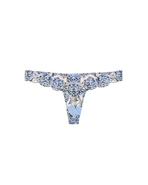 Fleur du Mal Blue Hydrangea Thong