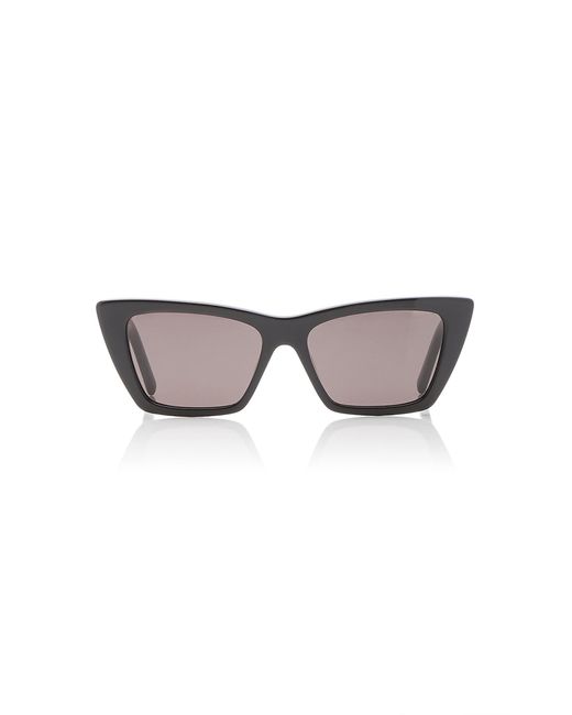 Saint Laurent Black Mica Cat-eye Acetate Sunglasses