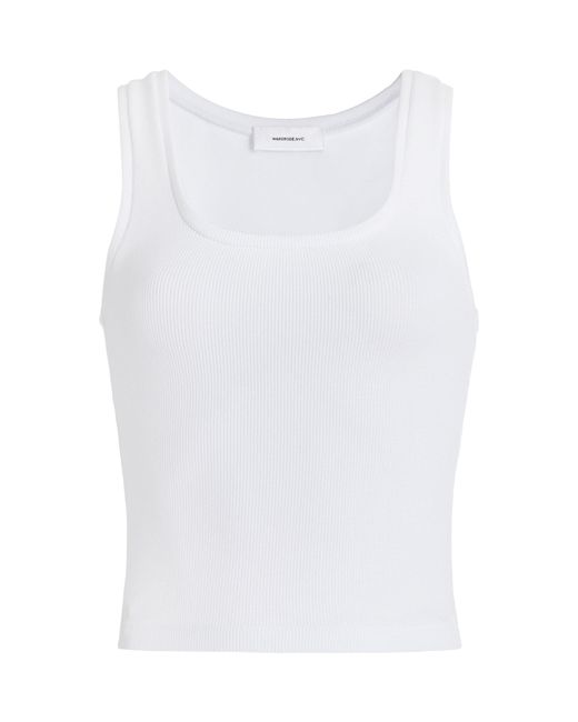 Wardrobe NYC White Cotton Scoop-neck Tank Top