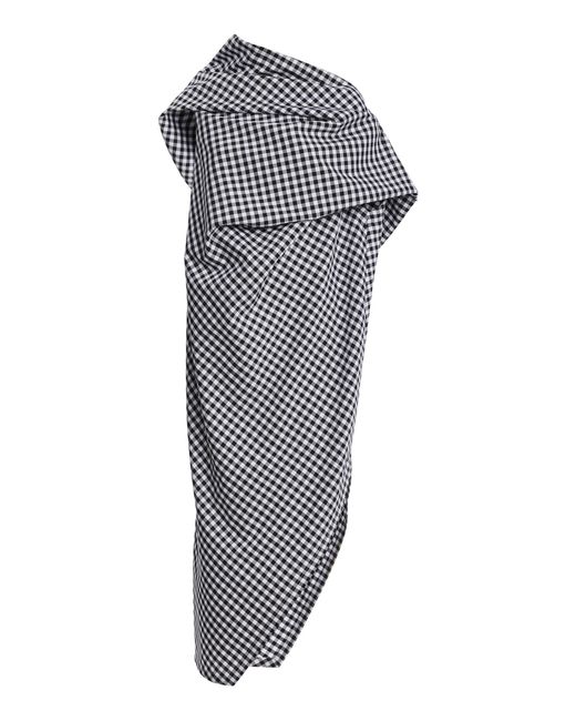 Michael Kors Gray Draped Wool-Blend Mini Dress