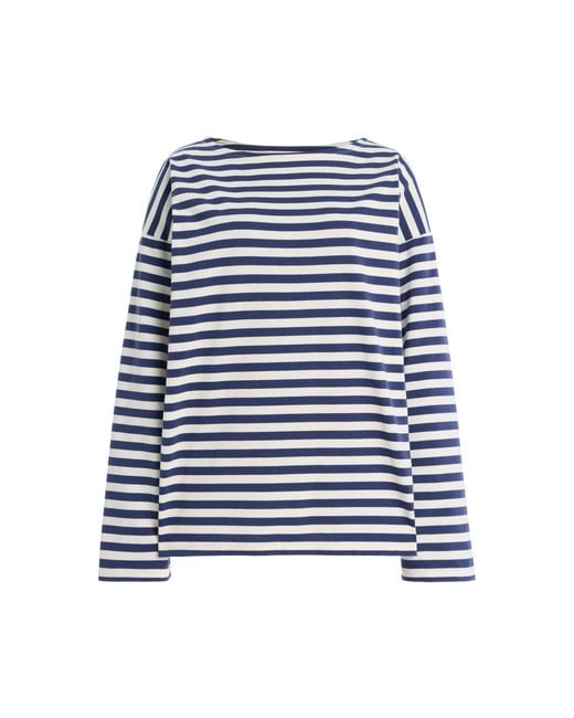 Posse Blue Haisley Striped Cotton T-Shirt