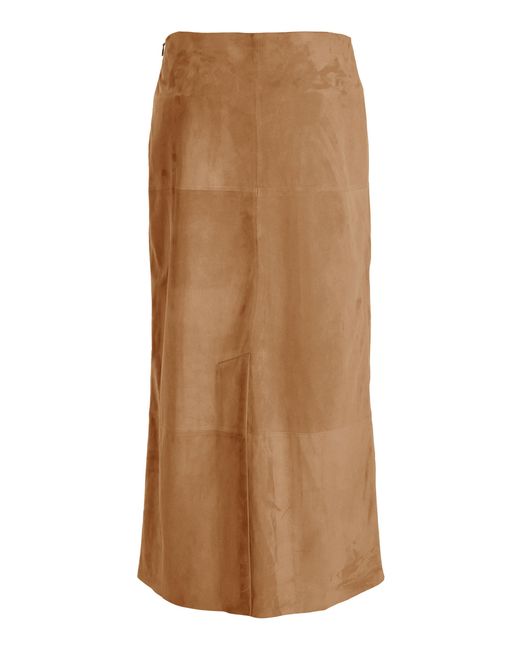 Proenza Schouler Brown Nadia Suede Maxi Skirt