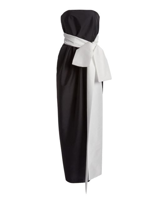 BERNADETTE Black Lina Oversized Bow Dress