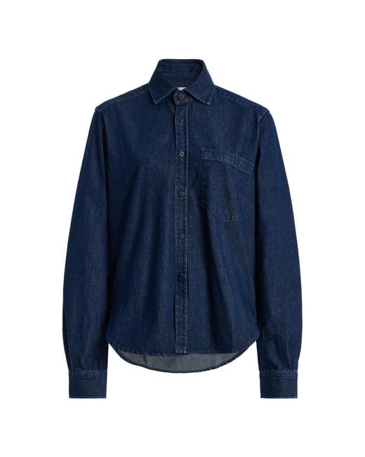 With Nothing Underneath Blue Exclusive The Classic Denim Shirt