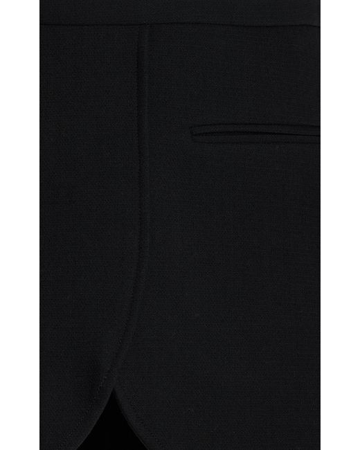 Courreges Black Ellipse Tailored Crepe Mini Skirt