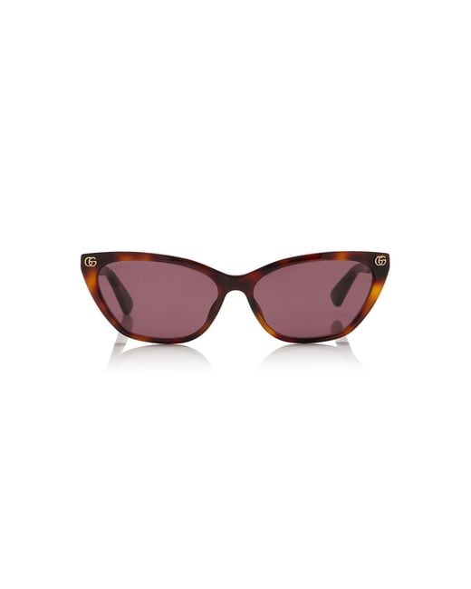 Gucci Red Cat-Eye Acetate Sunglasses