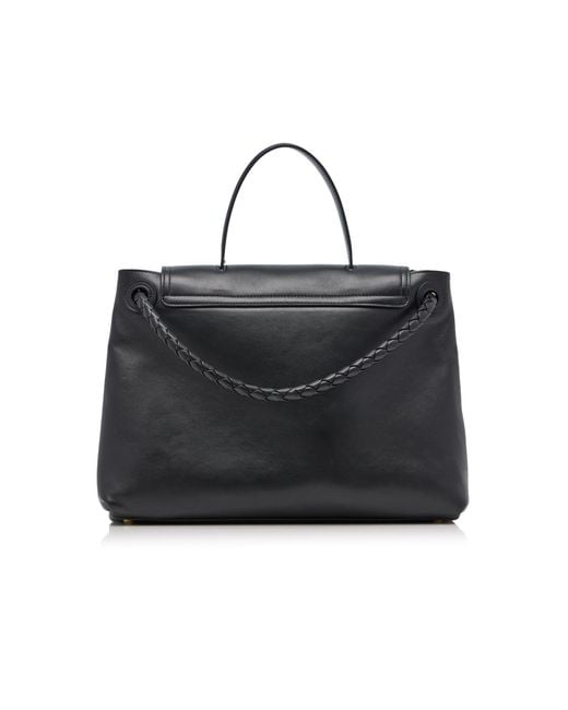 Bottega Veneta Black Medium Andiamo Leather Top Handle Bag