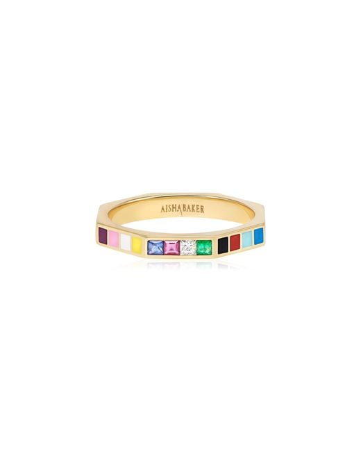 Aisha Baker Multicolor Celebration 18K-Stone Ring