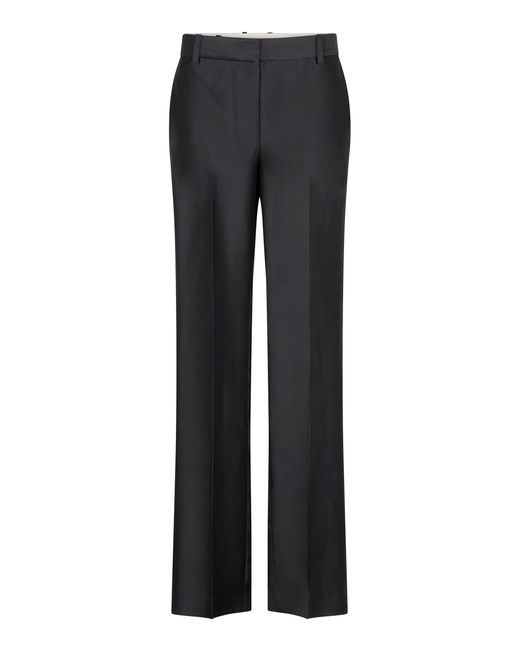 Heirlome Black Simone Silk Straight-Leg Pants