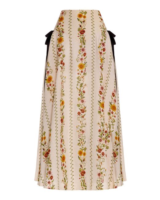 Agua Bendita Natural Reliquia Tristan Linen Maxi Skirt