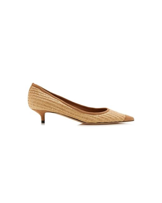 Jimmy Choo Natural Amelia Raffia Pumps
