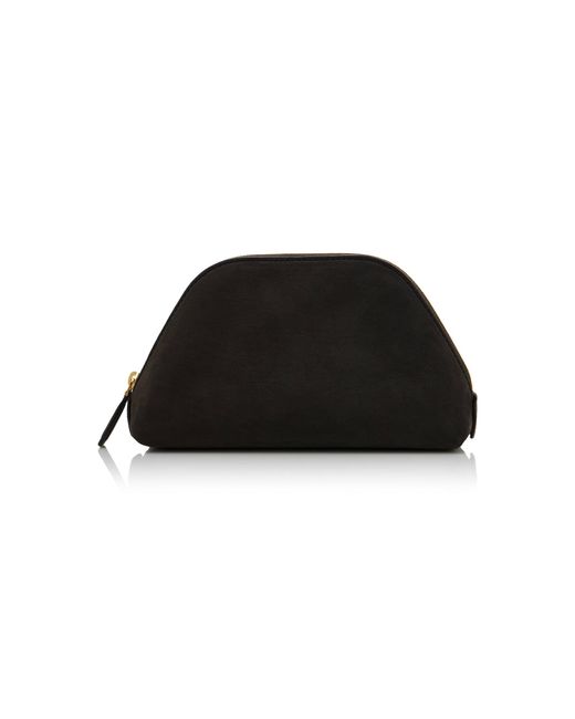 The Row Black Mini Devon Nubuck Pouch