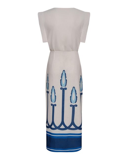 ANDRES OTALORA White Herencia Viva Midi Dress
