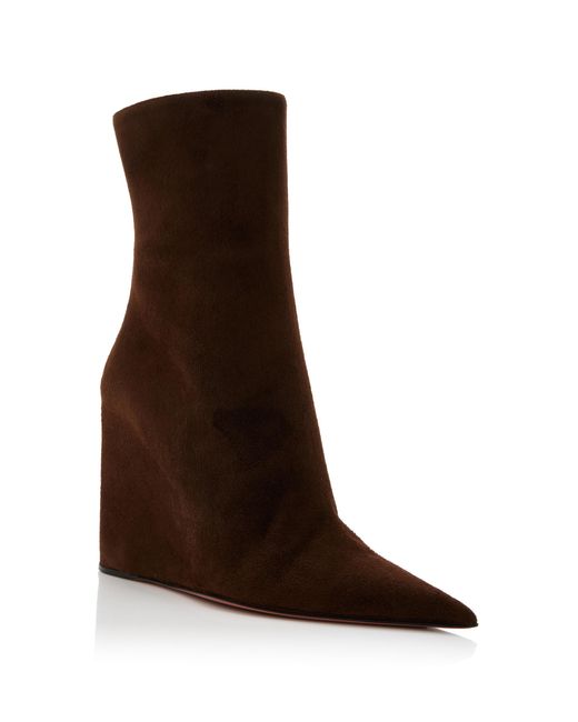 AMINA MUADDI Brown Pernille Suede Ankle Boots