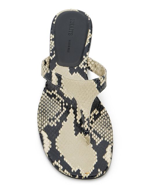 Khaite White Archer Python-Embossed Leather Sandals