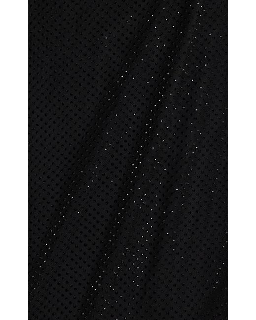 Philosophy Di Lorenzo Serafini Black Embellished Sheer Chiffon Maxi Dress