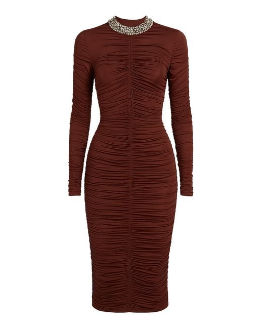 The New Arrivals Ilkyaz Ozel Ross Cinnabar Gathered Dress