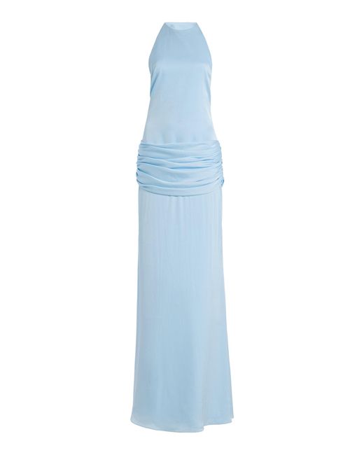 SIRAPOP Blue Exclusive Rachel Satin Dress