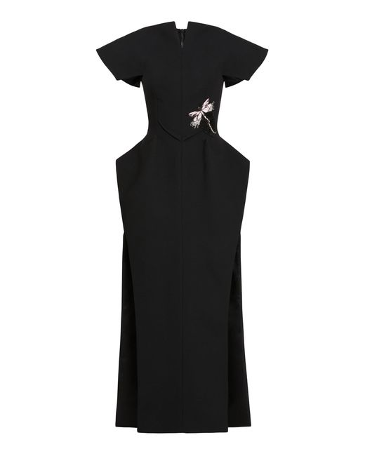 Maticevski Black Established Midi Dress