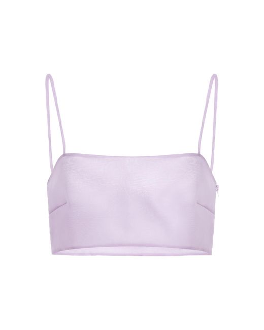 Atelier Prabal Gurung Purple Silk Organza Choli Top