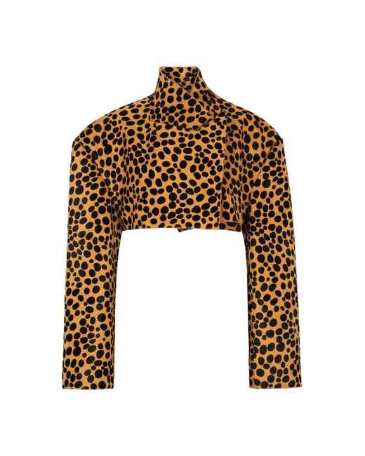 A.W.A.K.E. MODE Black Power Shoulder Leather Jacket