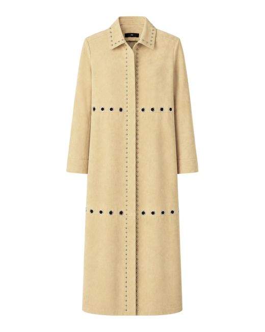ZUT Natural Antar Suede Studded Coat