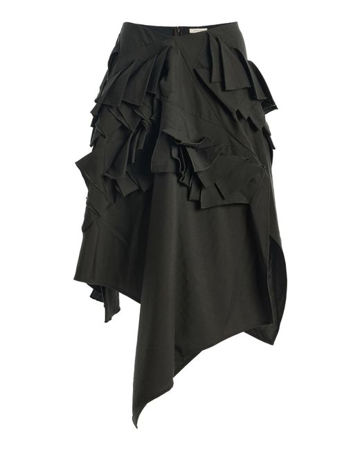 DIOTIMA Black Origamia Wool Mini Skirt