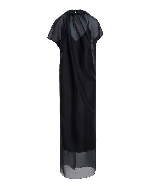 Khaite Black Essie Silk Organza Maxi Dress