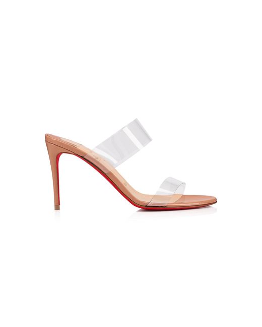 Christian Louboutin Pink Just Nothing 85mm Patent Pvc Sandals