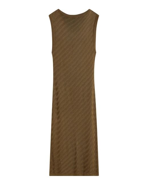 Posse Natural Nyla Striped Knit Midi Dress