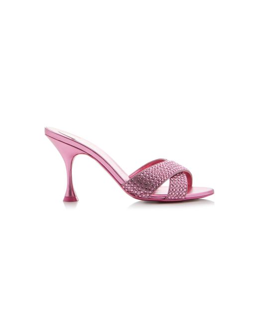 Christian Louboutin Pink Mariza Is Back 85mm Crystal-embellished Suede Pumps